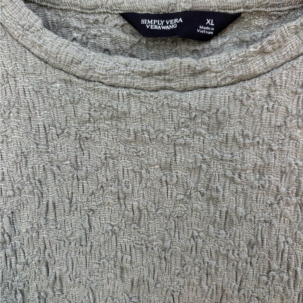 Olive Textured Women's Top - Picture 4 of 5